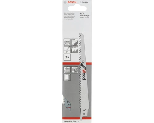 BOSCH Reciprozaagblad S 644 D 2 Per Pak 2 BOSCH Reciprozaagblad S 644 D 2 Per Pak - Afbeelding 2