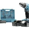 MAKITA Accu Schroefboormachine Set DDF453SFX1 (incl. 2 Accu's, Lader, Koffer En 74-delige Accessoireset)
