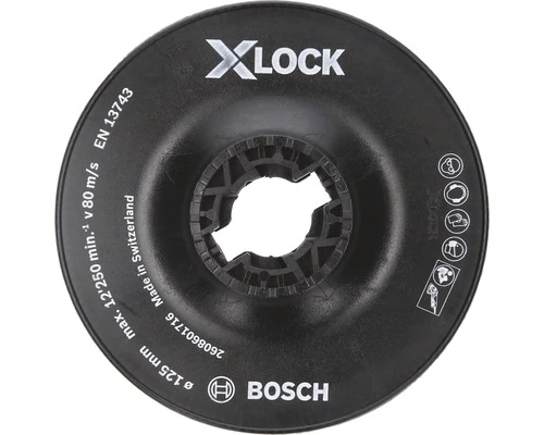 BOSCH Steunschijf X-Lock Ø 125 Mm Hard 1 BOSCH Steunschijf X-Lock Ø 125 Mm Hard