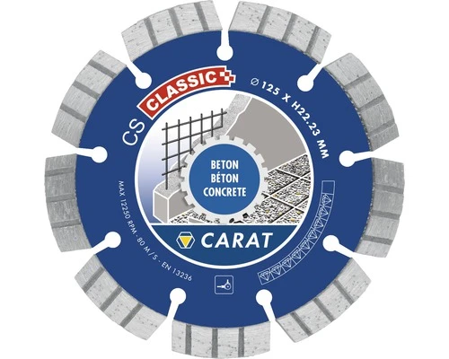 CARAT Cirkelzaagblad Beton Ø 125x22,23 Mm CSC 1 CARAT Cirkelzaagblad Beton Ø 125x22,23 Mm CSC