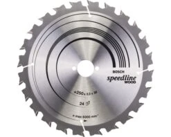 BOSCH Cirkelzaagblad Speedline Wood Ø 250x30x3,2 Mm 24T