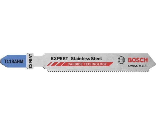 BOSCH Decoupeerzaagblad T 118 AHM Expert Stainless Steel, 3 Stuks 1 BOSCH Decoupeerzaagblad T 118 AHM Expert Stainless Steel, 3 Stuks