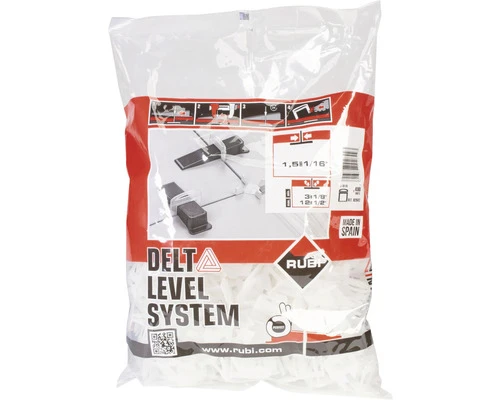 RUBI Delta Level System Clips 1,5 Mm 3-12 Mm, 400 Stuks 1 RUBI Delta Level System Clips 1,5 Mm 3-12 Mm, 400 Stuks