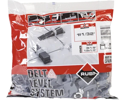 RUBI Delta Level System Clips 1 Mm 3-12 Mm, 100 Stuks 1 RUBI Delta Level System Clips 1 Mm 3-12 Mm, 100 Stuks