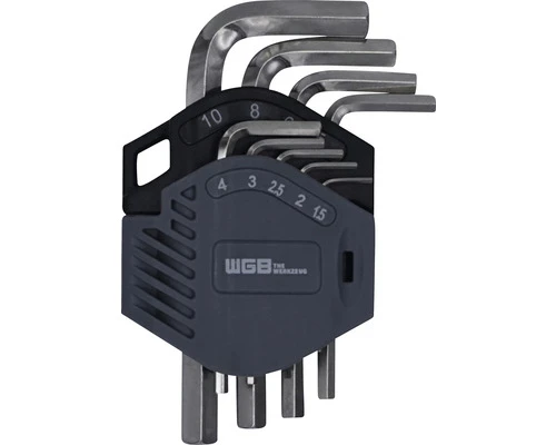 WGB Stiftsleutelset Binnenzeskant Kort, 9-delig 1 WGB Stiftsleutelset Binnenzeskant Kort, 9-delig