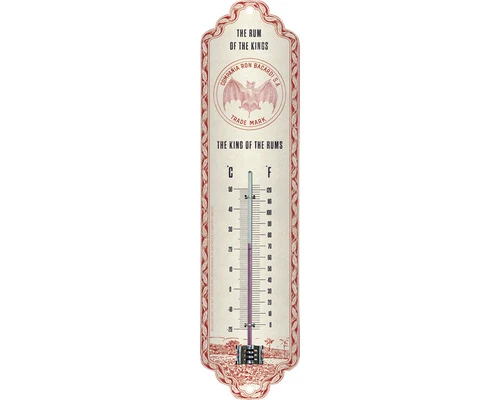 Nostalgic Art NOSTALGIC-ART Thermometer Bacardi - The King Of Rums 1 Nostalgic Art NOSTALGIC-ART Thermometer Bacardi - The King Of Rums