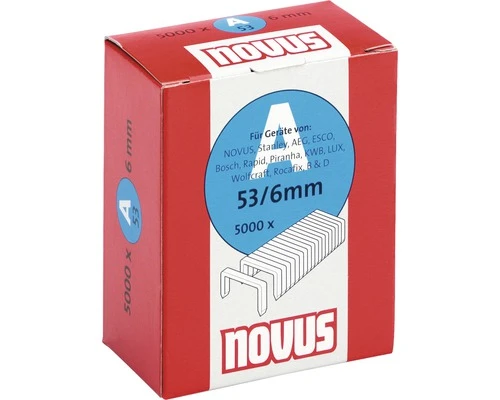 NOVUS Draadnieten, Fijn, Type A 53/6 5.000 St 2 NOVUS Draadnieten, Fijn, Type A 53/6 5.000 St - Afbeelding 2