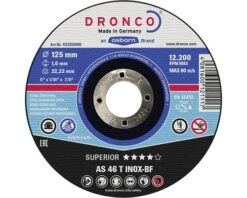 DRONCO Slijpschijf AS46T Inox Ø 180x1,6x22,23 Mm (verdiept)