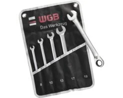 WGB Ring Ratelsteeksleutel Set Omschakelbaar In Roltas 5-delig
