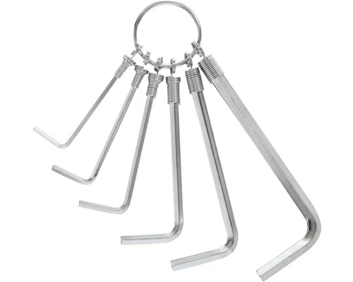 WGB Stiftsleutelset Binnenzeskant DIN 2936 Op Ring 6-delig 1 WGB Stiftsleutelset Binnenzeskant DIN 2936 Op Ring 6-delig