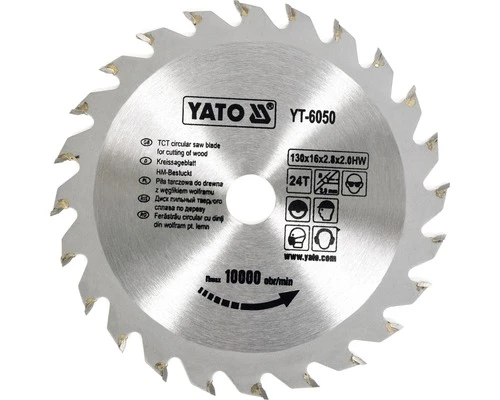 YATO Cirkelzaagblad YT-6050 130x16x2,8 Mm 24T 1 YATO Cirkelzaagblad YT-6050 130x16x2,8 Mm 24T