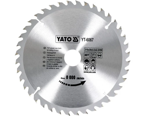 YATO Cirkelzaagblad YT-6067 210x30x3,2 Mm 40T 1 YATO Cirkelzaagblad YT-6067 210x30x3,2 Mm 40T