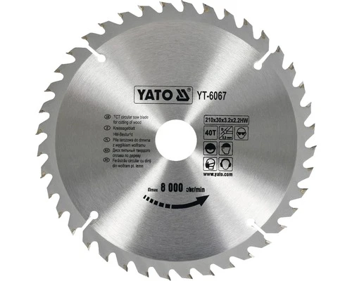 YATO Cirkelzaagblad YT-6067 210x30x3,2 Mm 40T 2 YATO Cirkelzaagblad YT-6067 210x30x3,2 Mm 40T - Afbeelding 2