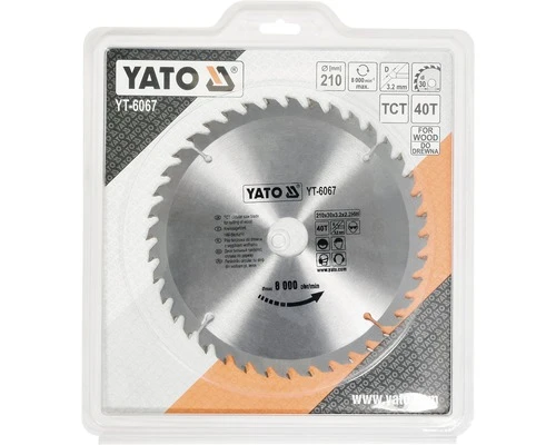YATO Cirkelzaagblad YT-6067 210x30x3,2 Mm 40T 3 YATO Cirkelzaagblad YT-6067 210x30x3,2 Mm 40T - Afbeelding 3