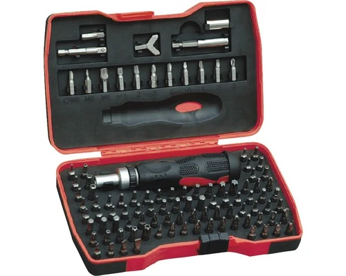 WISVO Bitset Met Ratelschroevendraaier 101-delig 1 WISVO Bitset Met Ratelschroevendraaier 101-delig