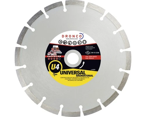 DRONCO Diamantslijpschijf Superior U4 Universeel Ø 300x30,0 Mm 1 DRONCO Diamantslijpschijf Superior U4 Universeel Ø 300x30,0 Mm