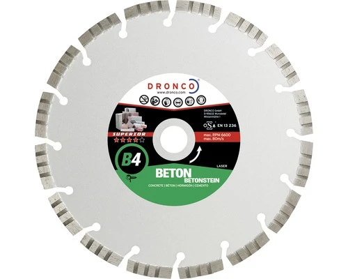 DRONCO Diamantslijpschijf B4 Ø 115x22,23 Mm 1 DRONCO Diamantslijpschijf B4 Ø 115x22,23 Mm
