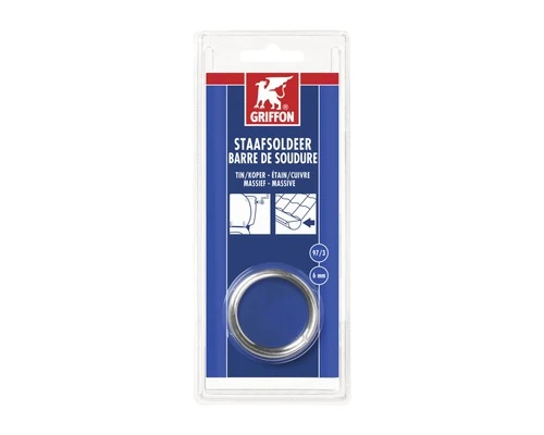 GRIFFON Staafsoldeer Tin/koper 97/3 Massief Ø 6 Mm 100 G 1 GRIFFON Staafsoldeer Tin/koper 97/3 Massief Ø 6 Mm 100 G