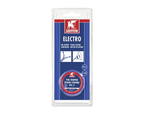 GRIFFON Draadsoldeer Electro Tin/koper 99/1 Harskern Ø 3 Mm 50 G 1 GRIFFON Draadsoldeer Electro Tin/koper 99/1 Harskern Ø 3 Mm 50 G