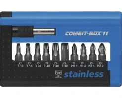 WITTE Bitset Stainless Combi Box Torx/PH/PZ, 11-delig