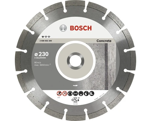 BOSCH Diamantslijpschijf Professional For Concrete Ø 230x22,23 Mm 1 BOSCH Diamantslijpschijf Professional For Concrete Ø 230x22,23 Mm