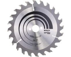 BOSCH Cirkelzaagblad Optiline Wood Ø 160x20x2,6 Mm 24T