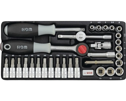 WGB Dopsleutelset 1/4", 36-delig 1 WGB Dopsleutelset 1/4", 36-delig