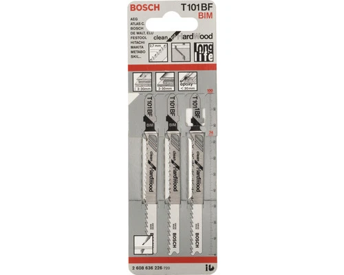 BOSCH Decoupeerzaagblad T 101 BF 3-pak 2 BOSCH Decoupeerzaagblad T 101 BF 3-pak - Afbeelding 2