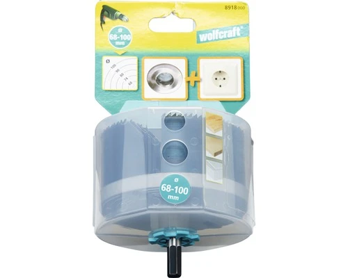 WOLFCRAFT Gatzagen Set Ø 68-100 Mm 5-delig 2 WOLFCRAFT Gatzagen Set Ø 68-100 Mm 5-delig - Afbeelding 2