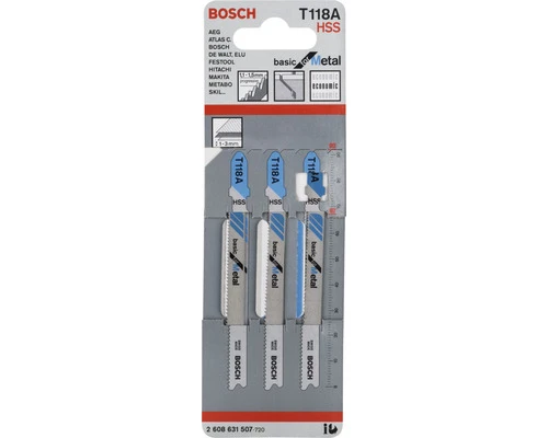 BOSCH Decoupeerzaagblad T 118 A 3-pak 2 BOSCH Decoupeerzaagblad T 118 A 3-pak - Afbeelding 2